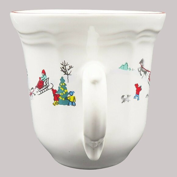 Farberware White Christmas Holiday Mugs Set Of 2 Katherine Babanovsky Design - Picture 6 of 12